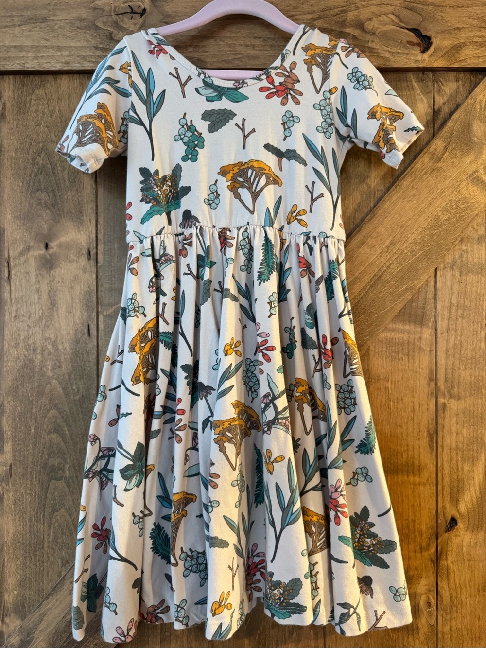 Alice + Ames Floral Short-Sleeve Twirl Dress
